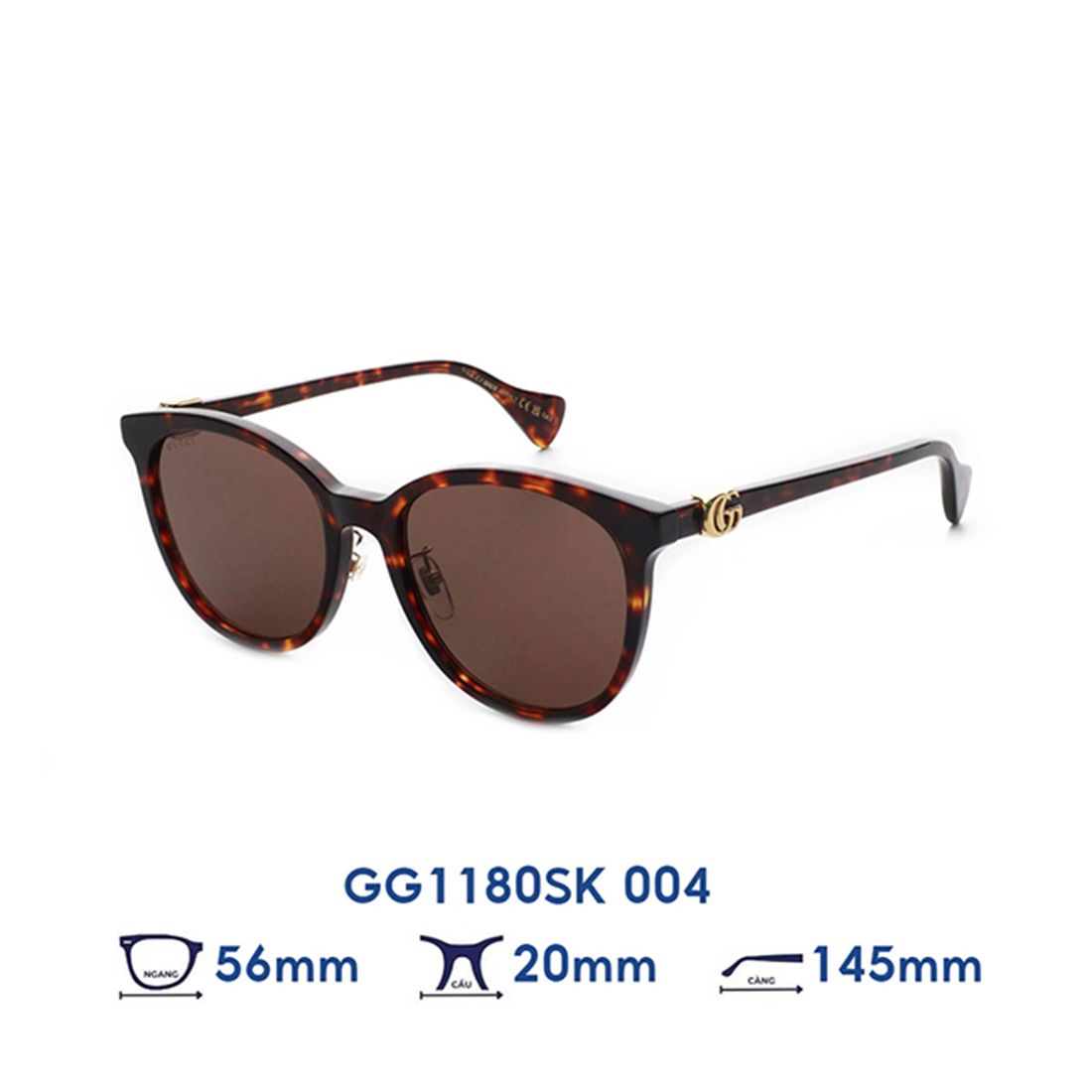  Kính mát GUCCI GG1180SK 004 