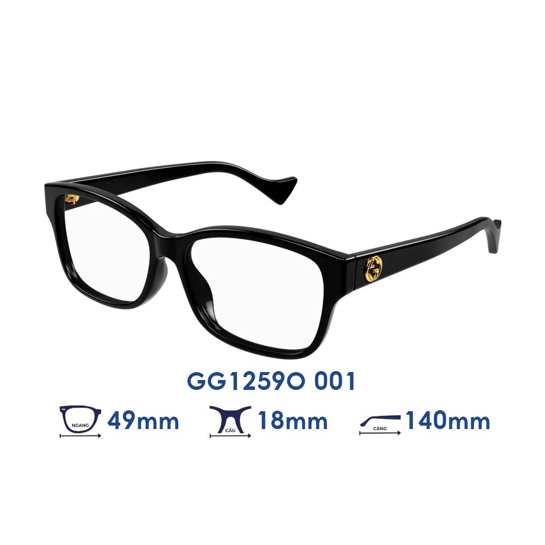  Gọng kính GUCCI GG1259O 001 