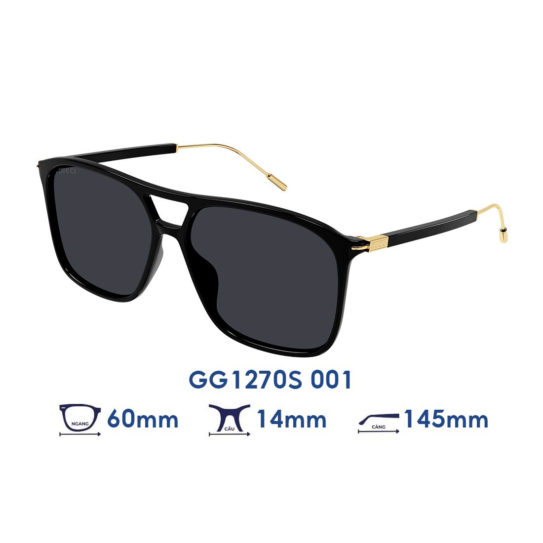  Kính mát GUCCI GG1270S 001 