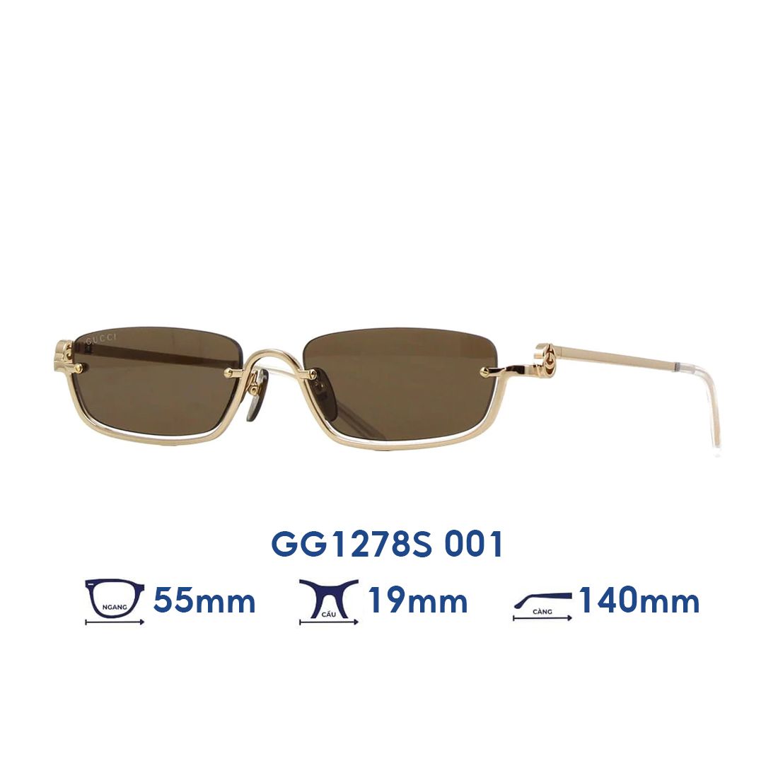  Kính mát GUCCI GG1278S 001 