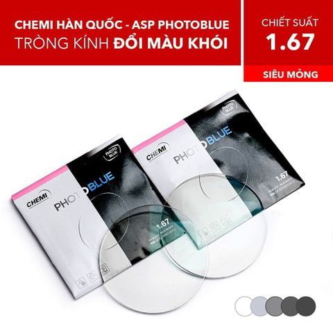 Tròng Kính Chemi ASP PhotoBlue - Đổi Màu Kiểm Soát Ánh Sáng Xanh | Liên Sơn