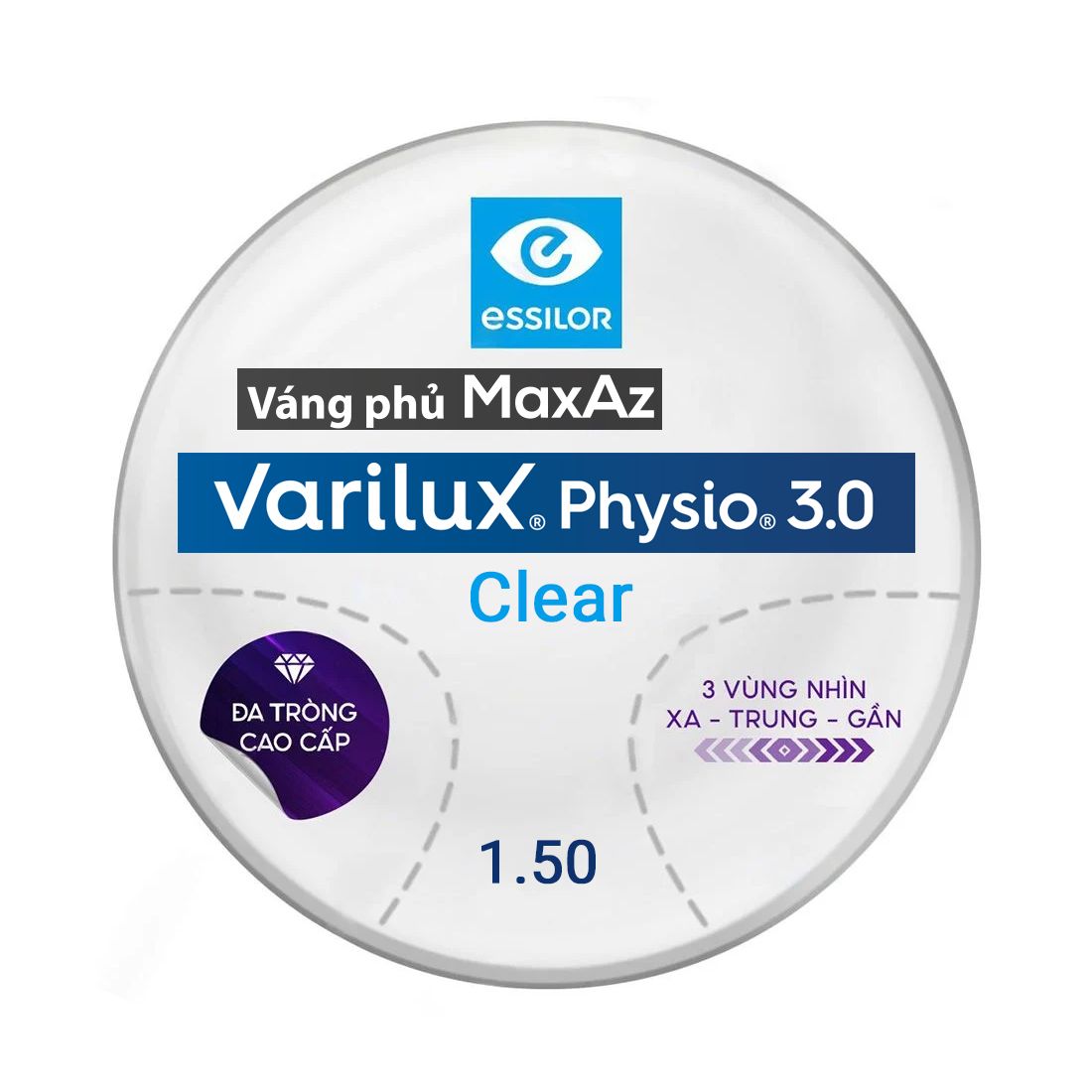 Tròng Kính Đa Tròng Essilor Varilux Physio 3.0 Váng Max AZ - Lab Việt Nam