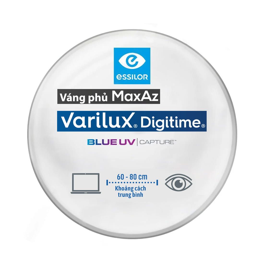 Tròng kính Essilor Varilux Digitime váng phủ Max Az