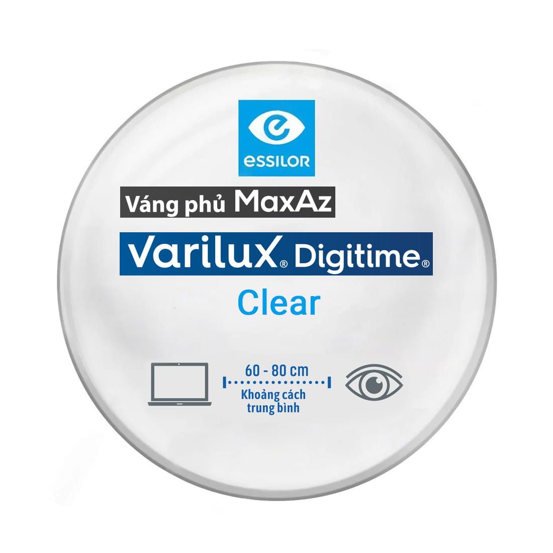 Tròng kính Essilor Varilux Digitime váng phủ Max Az