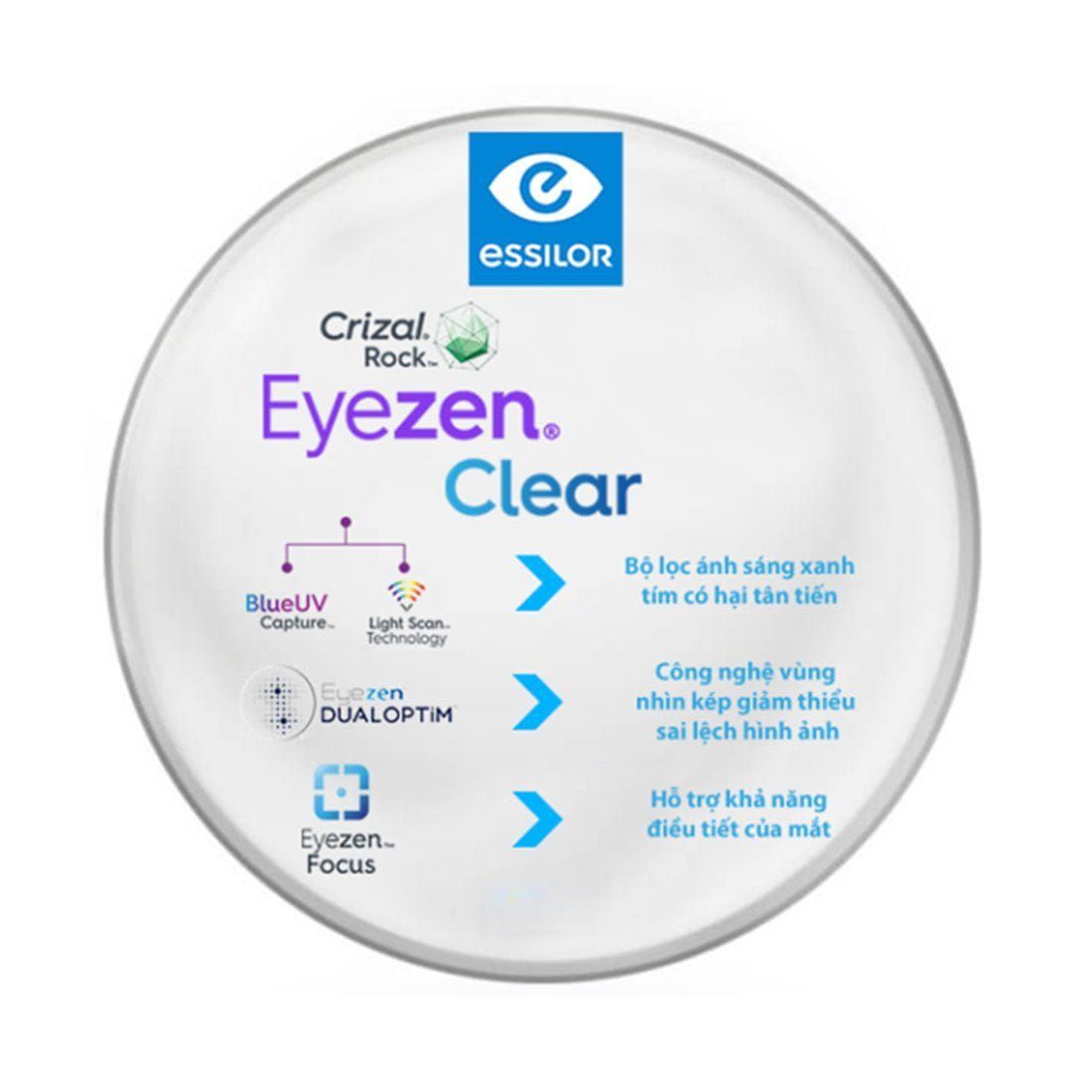 Tròng Kính Essilor Eyezen Váng Crizal Rock - Đủ Chiết Suất & Công Nghệ