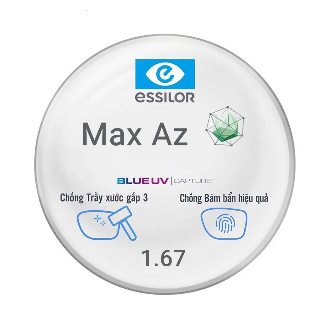 Tròng Kính Essilor đơn tròng đánh váng Max AZ - Giá Tốt Từ Lab Việt Nam