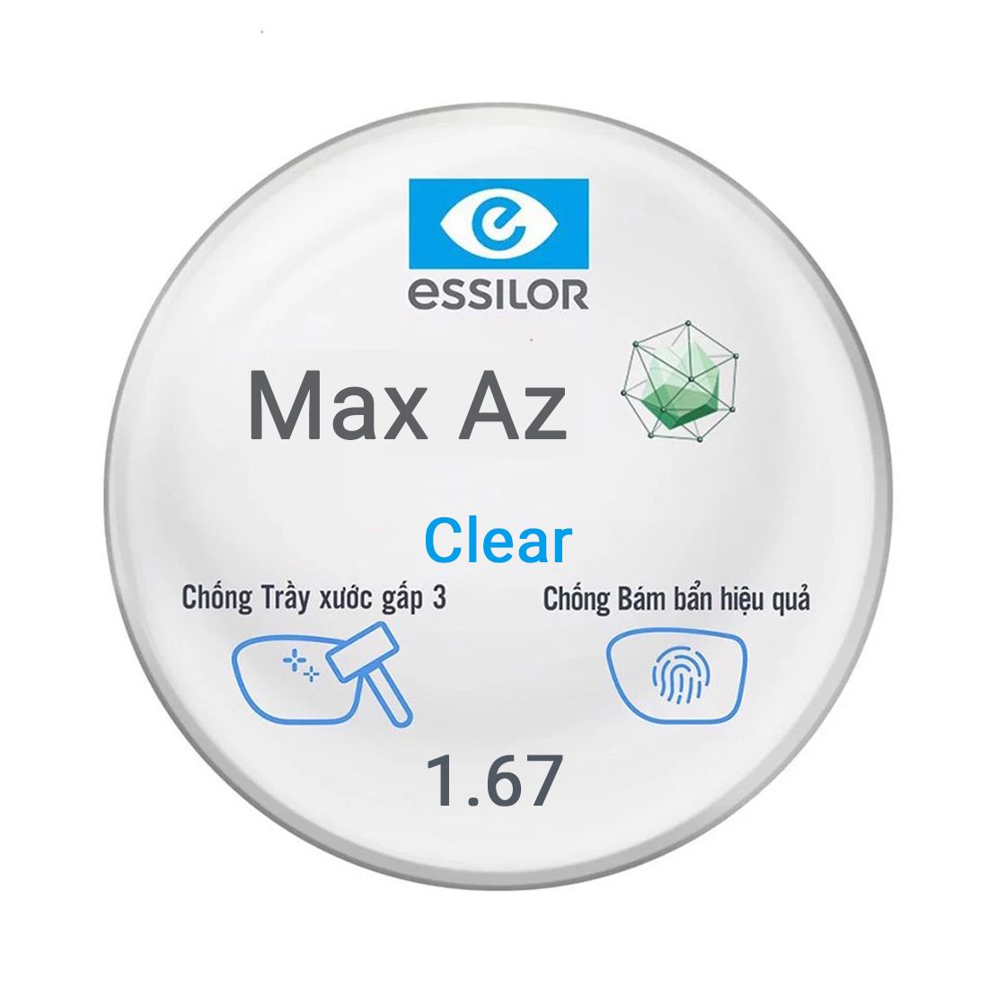 Tròng Kính Essilor đơn tròng đánh váng Max AZ - Giá Tốt Từ Lab Việt Nam