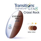  Tròng kính Essilor Eyezen Pro đổi màu chiết suất 1.67 váng phủ Crizal rock 