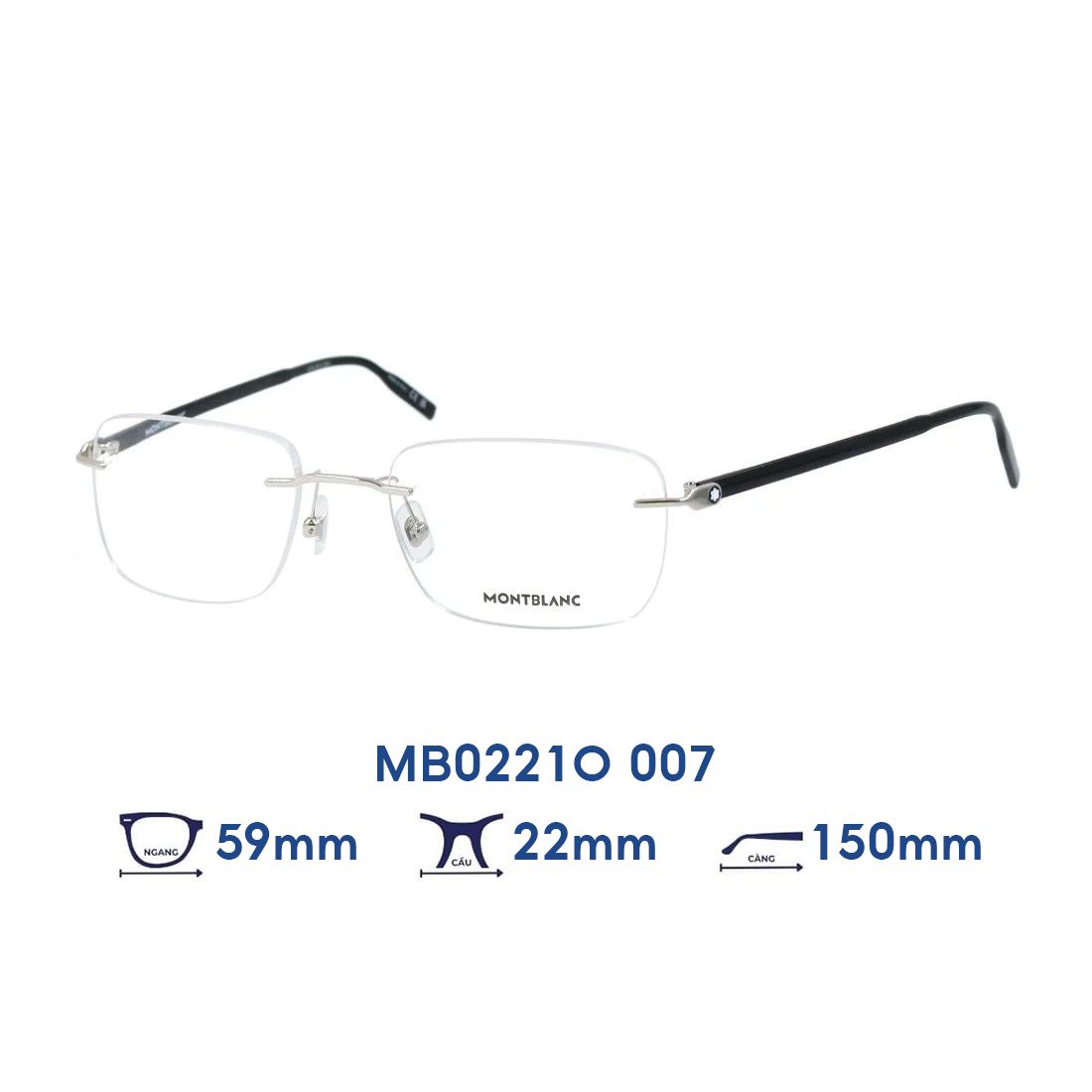 Gọng kính MONTBLANC MB0221O 007