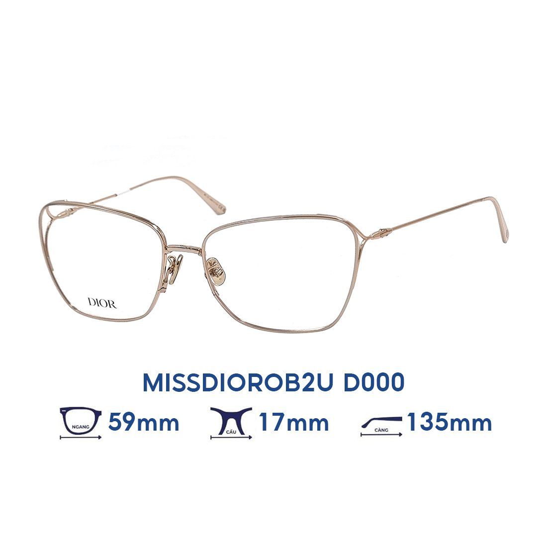 Gọng kính DIOR MISSDIOROB2U D000
