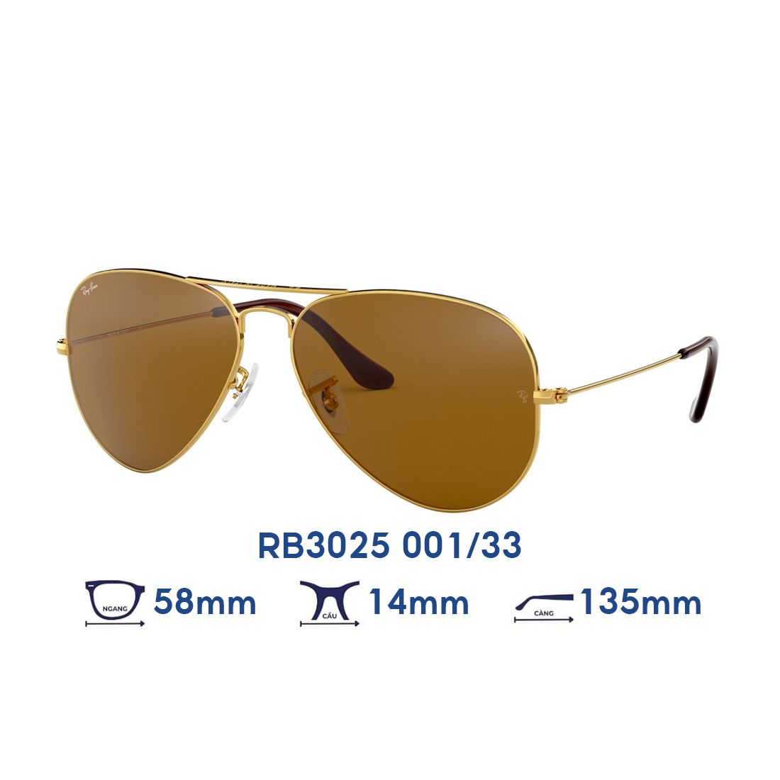 Kính mát RAYBAN RB3025 001/33
