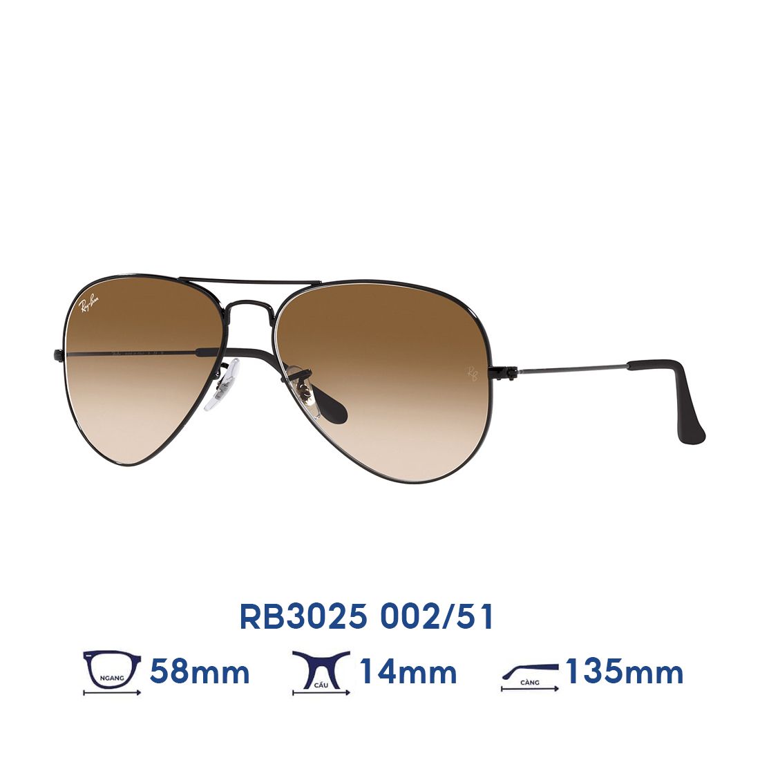  Kính mát RAYBAN RB3025 002/51 