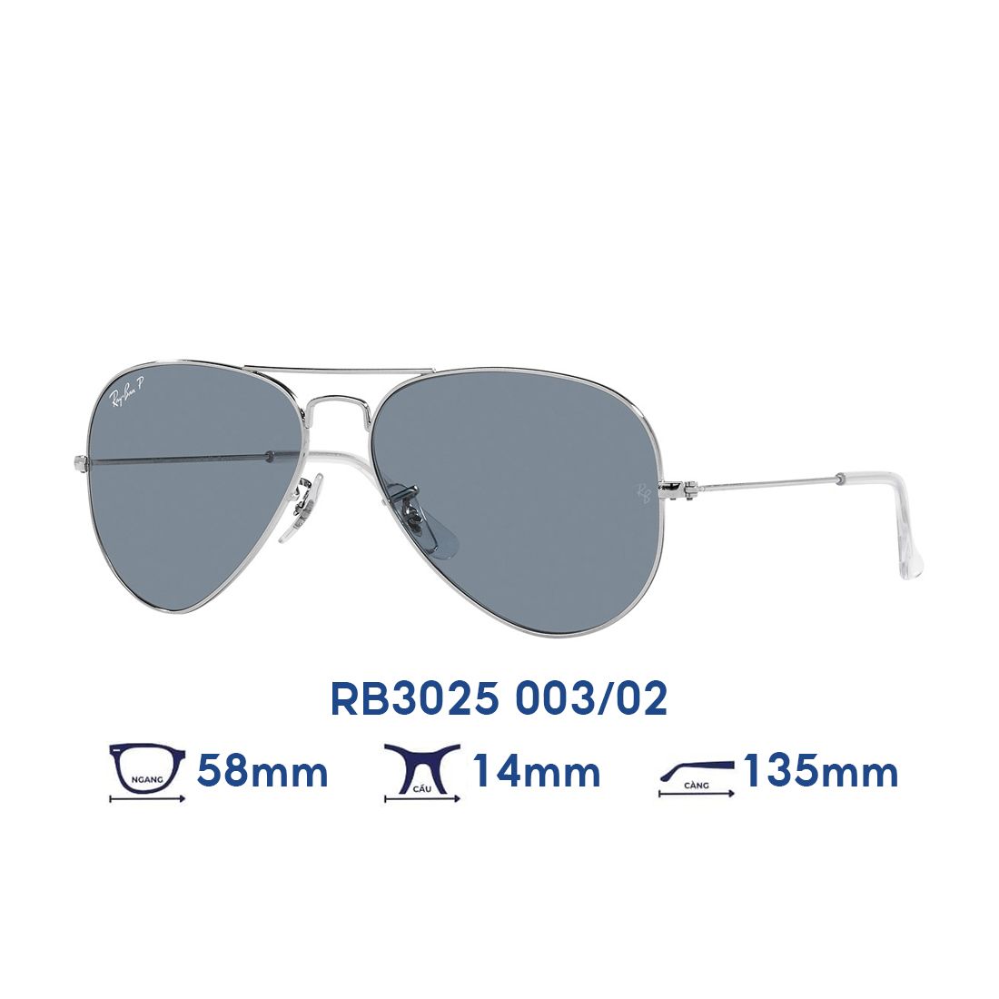  Kính mát RAYBAN RB3025 003/02 