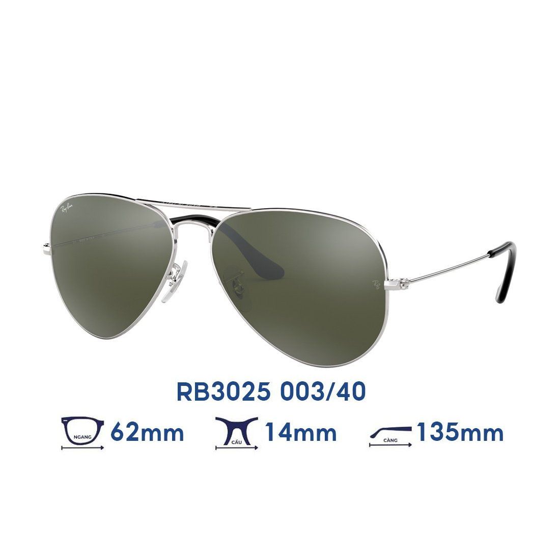 Kính mát RAYBAN RB3025 003/40