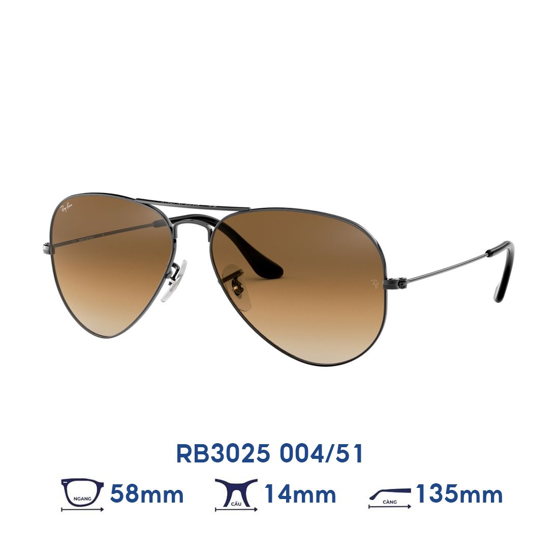  Kính mát Rayban RB3025 004/51 