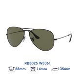  Kính mát RAYBAN RB3025 W3361 