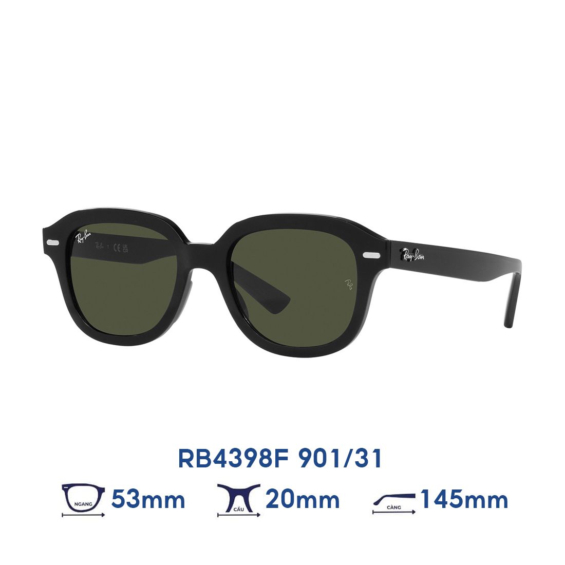  Kính mát RAYBAN RB4398F 901/31 