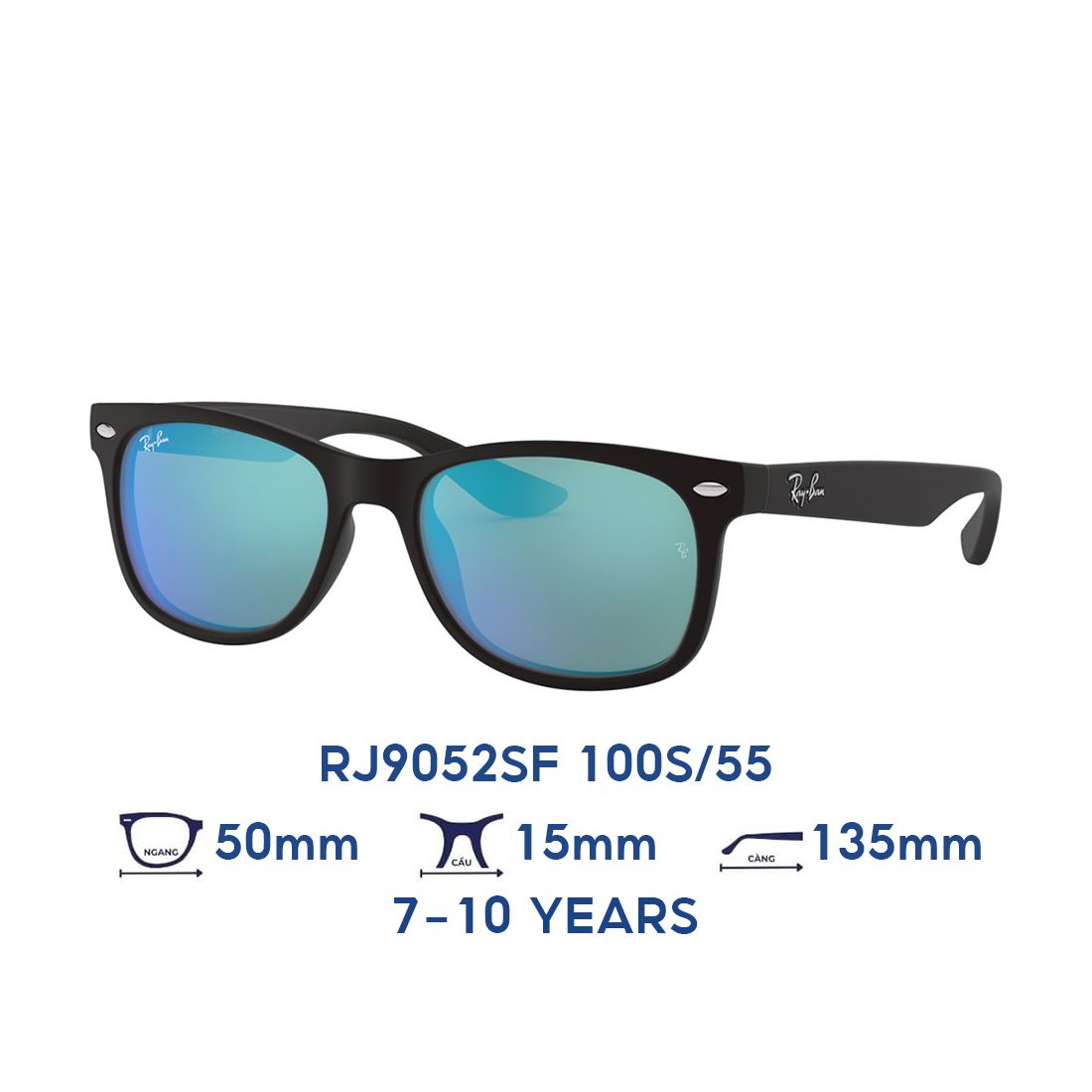 Kính mát trẻ em Kids RAYBAN RJ9052SF 100S/55