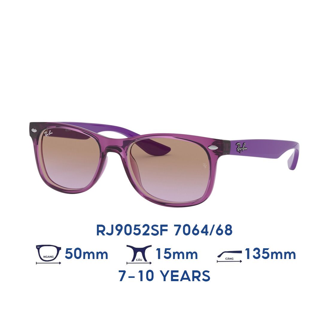  Kính mát trẻ em Kids RAYBAN RJ9052SF 7064/68 