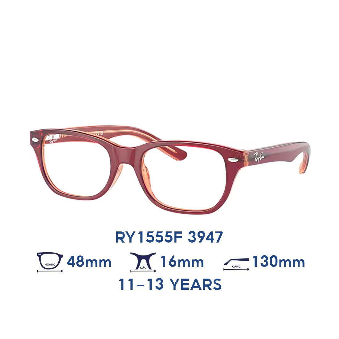 Gọng kính trẻ em Kids RAYBAN RY1555F 3947