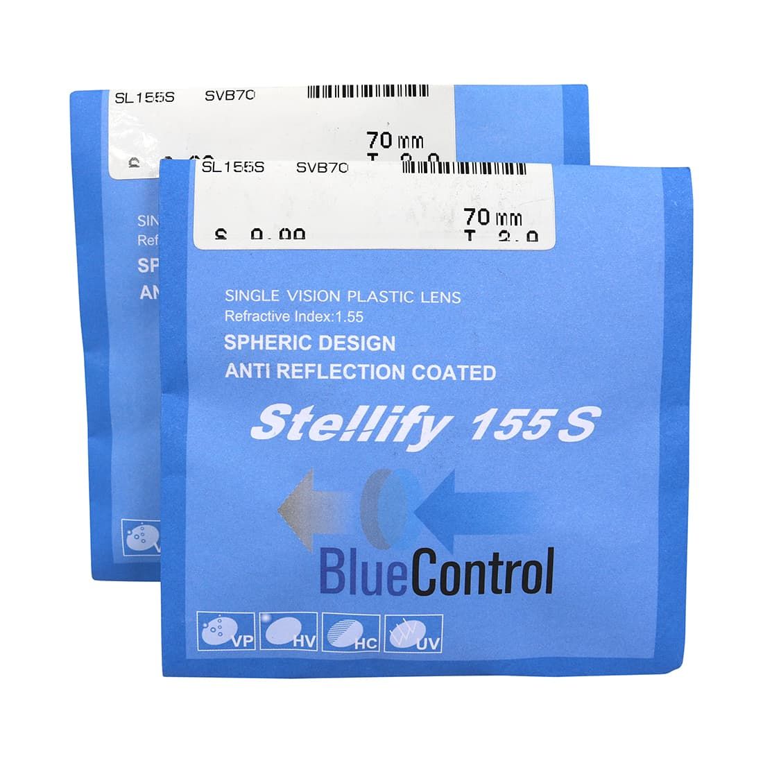 Tròng kính chính hãng Stellify 1.55 Bluecut