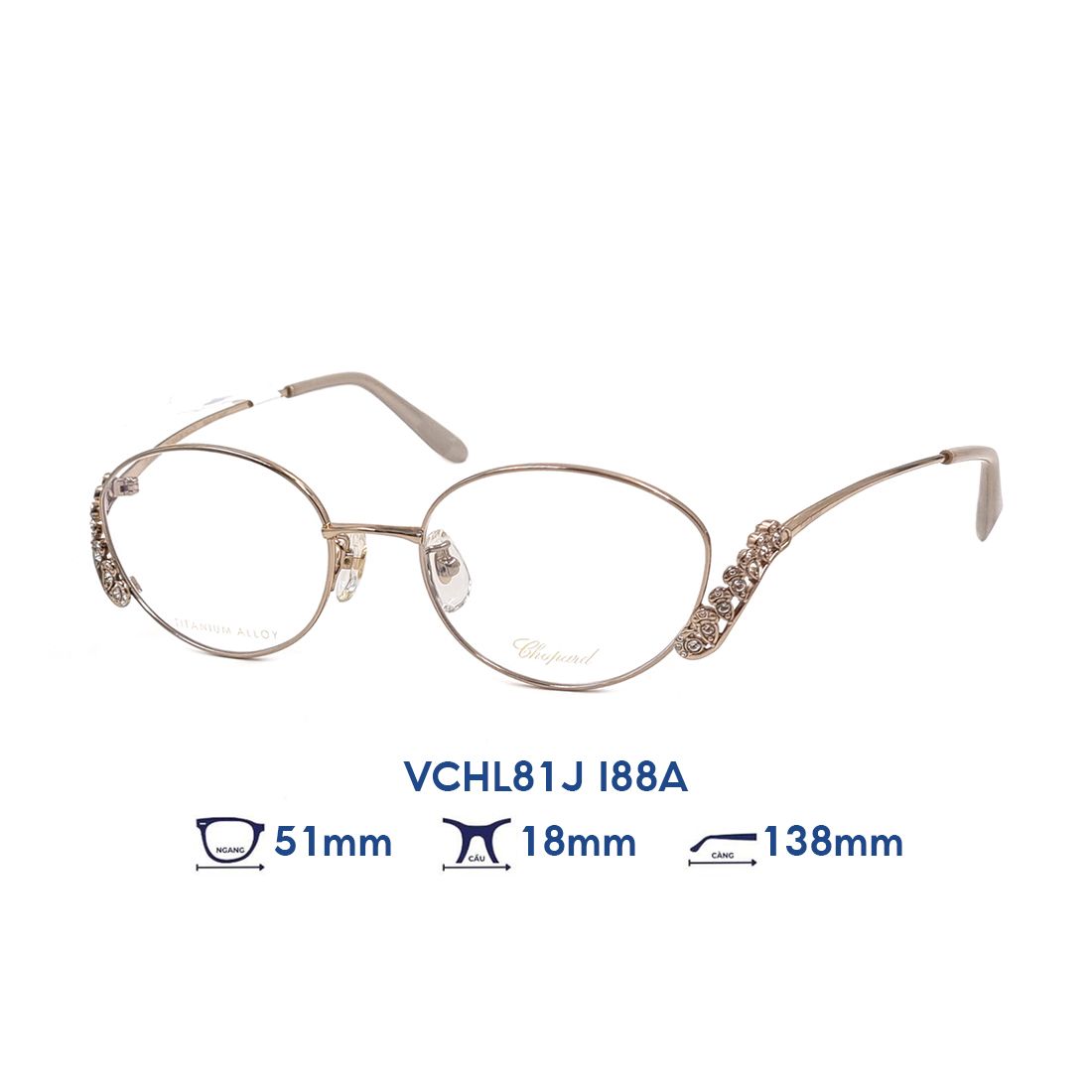 Gọng kính CHOPARD VCHL81J I88A