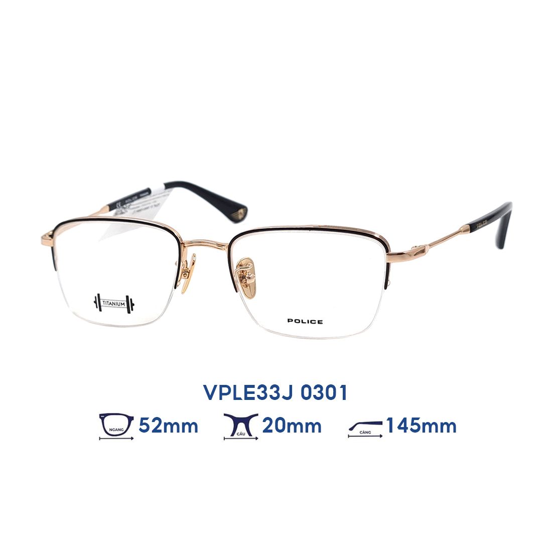 Gọng kính POLICE VPLE33J 0301