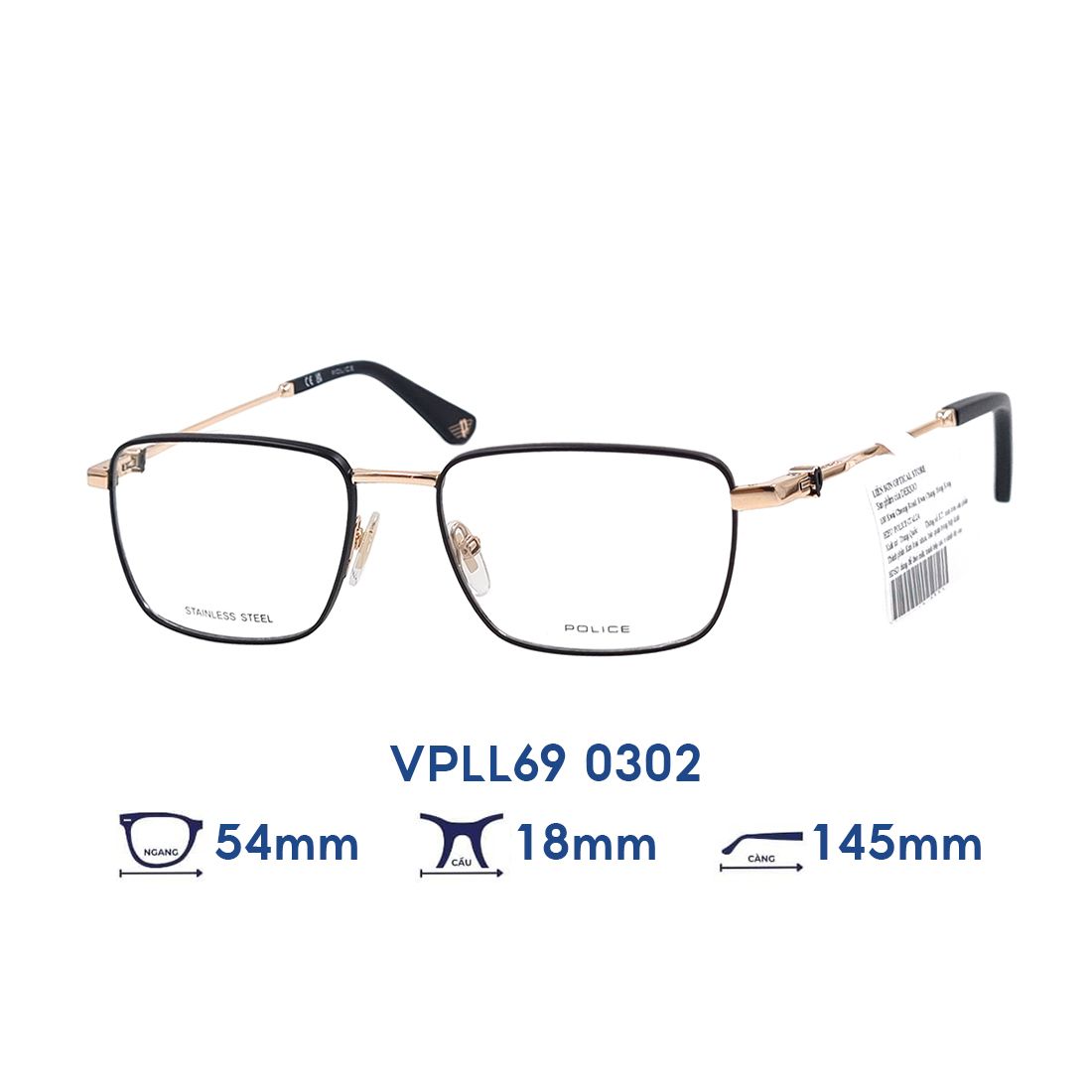 Gọng kính POLICE VPLL69 0302