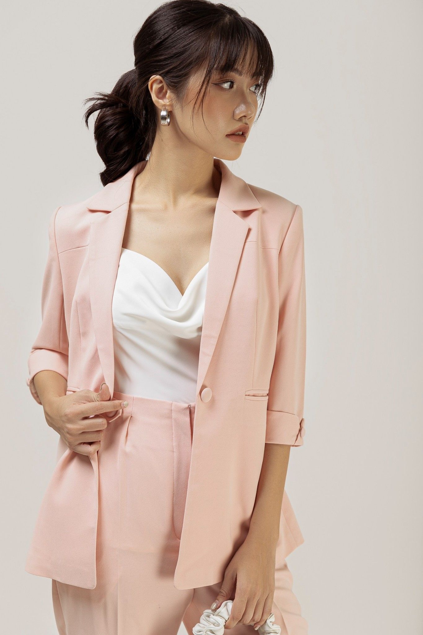 Set bộ Blazer eo, tay lỡ