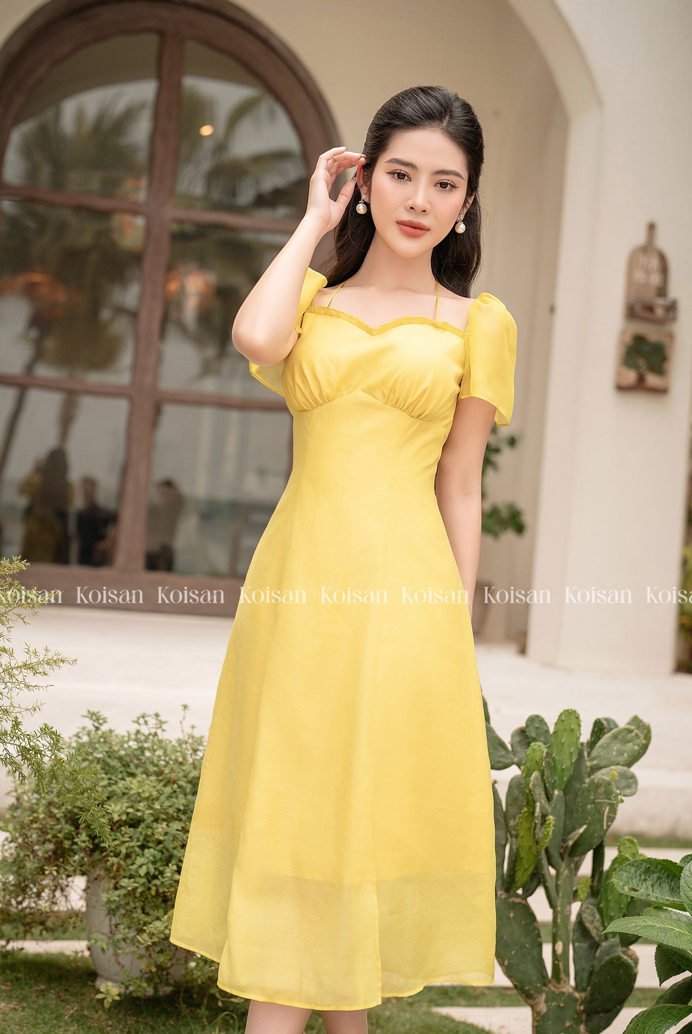 Đầm xòe nữ tay loa S2382019
