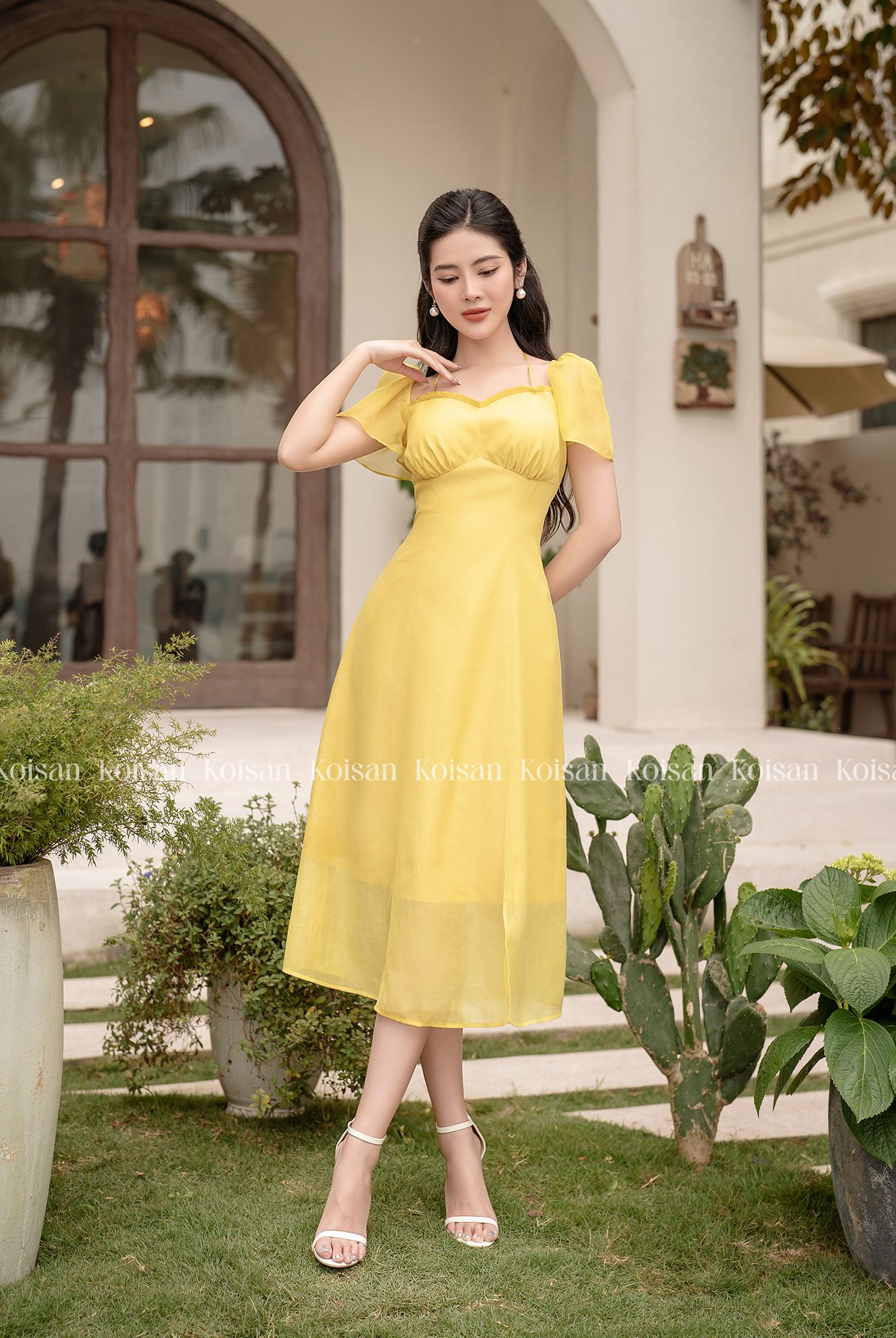  Đầm xòe nữ tay loa S2382019 