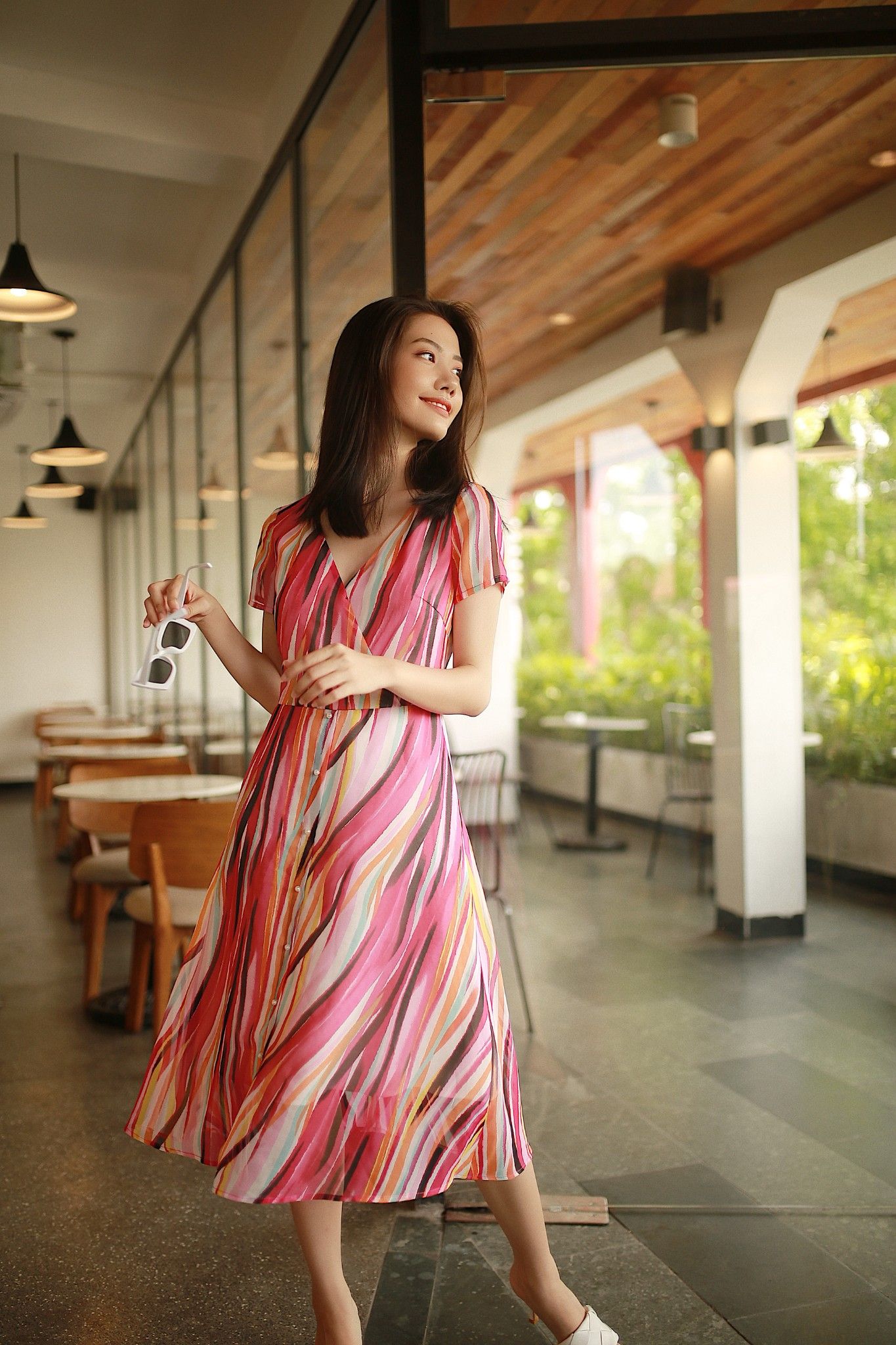 Đầm maxi hồng 500214