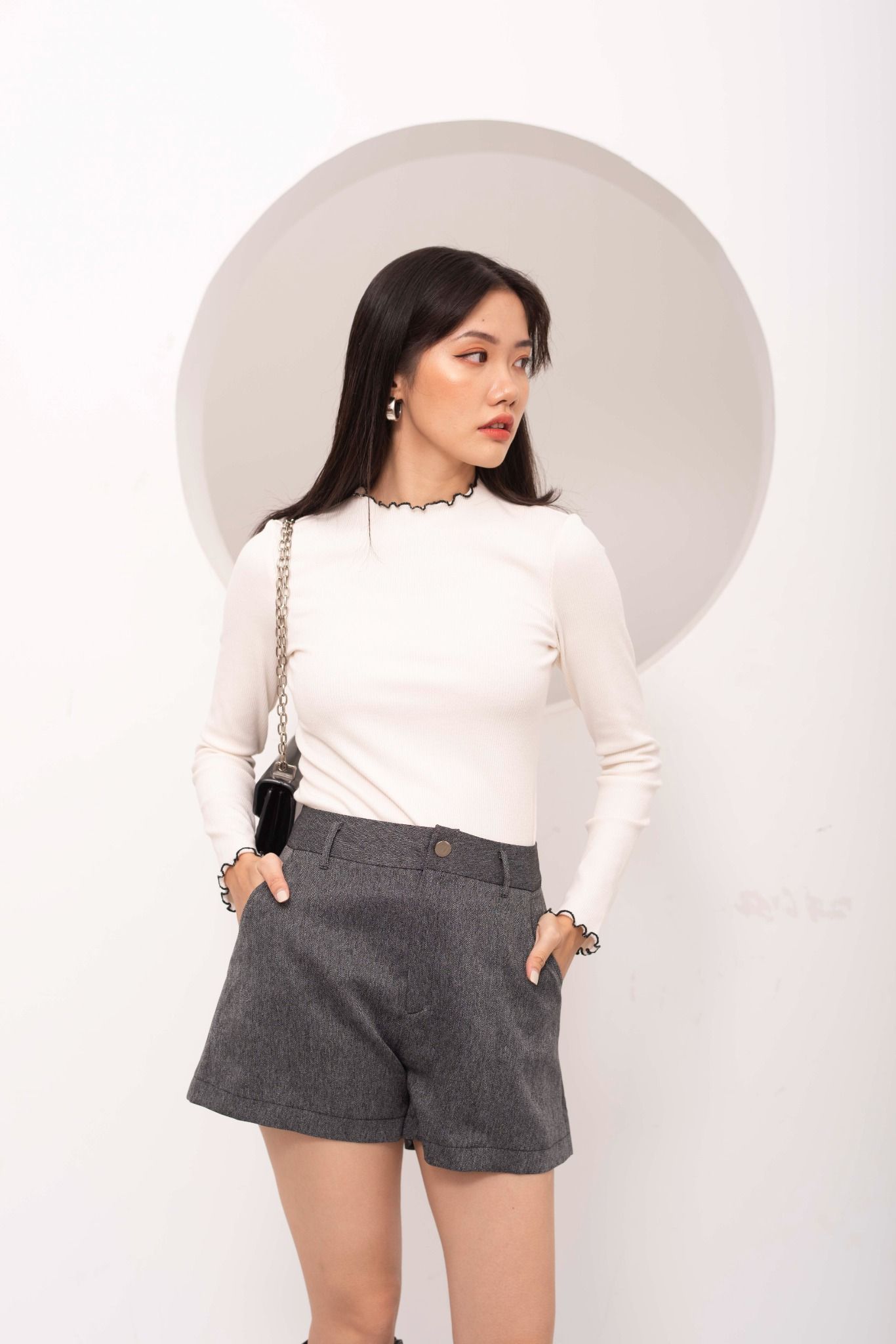 Quần short họa tiết kẻ - 5500413