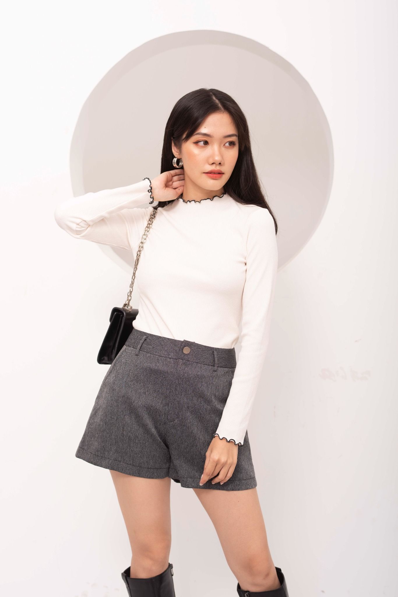 Quần short họa tiết kẻ - 5500413