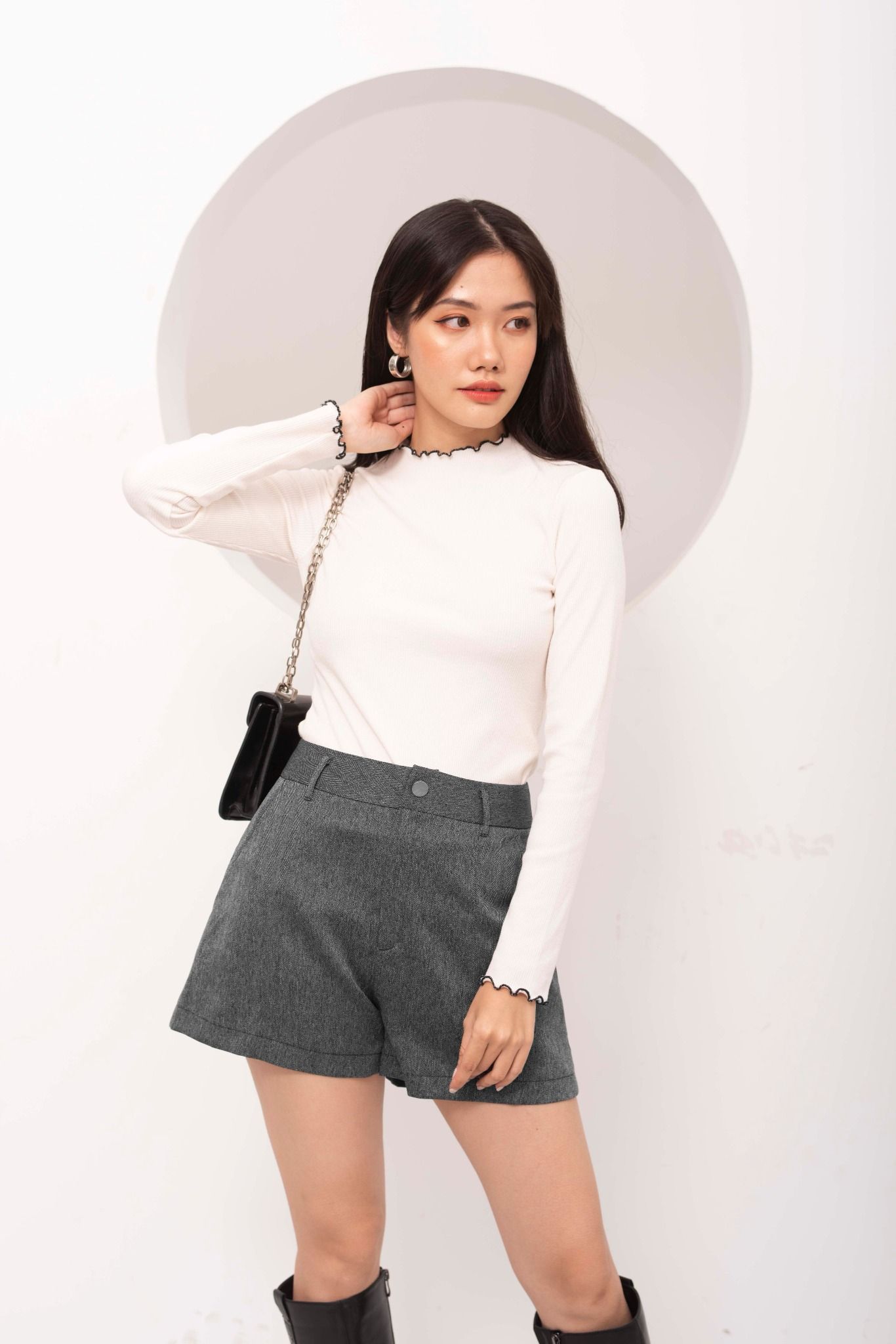 Quần short họa tiết kẻ - 5500413