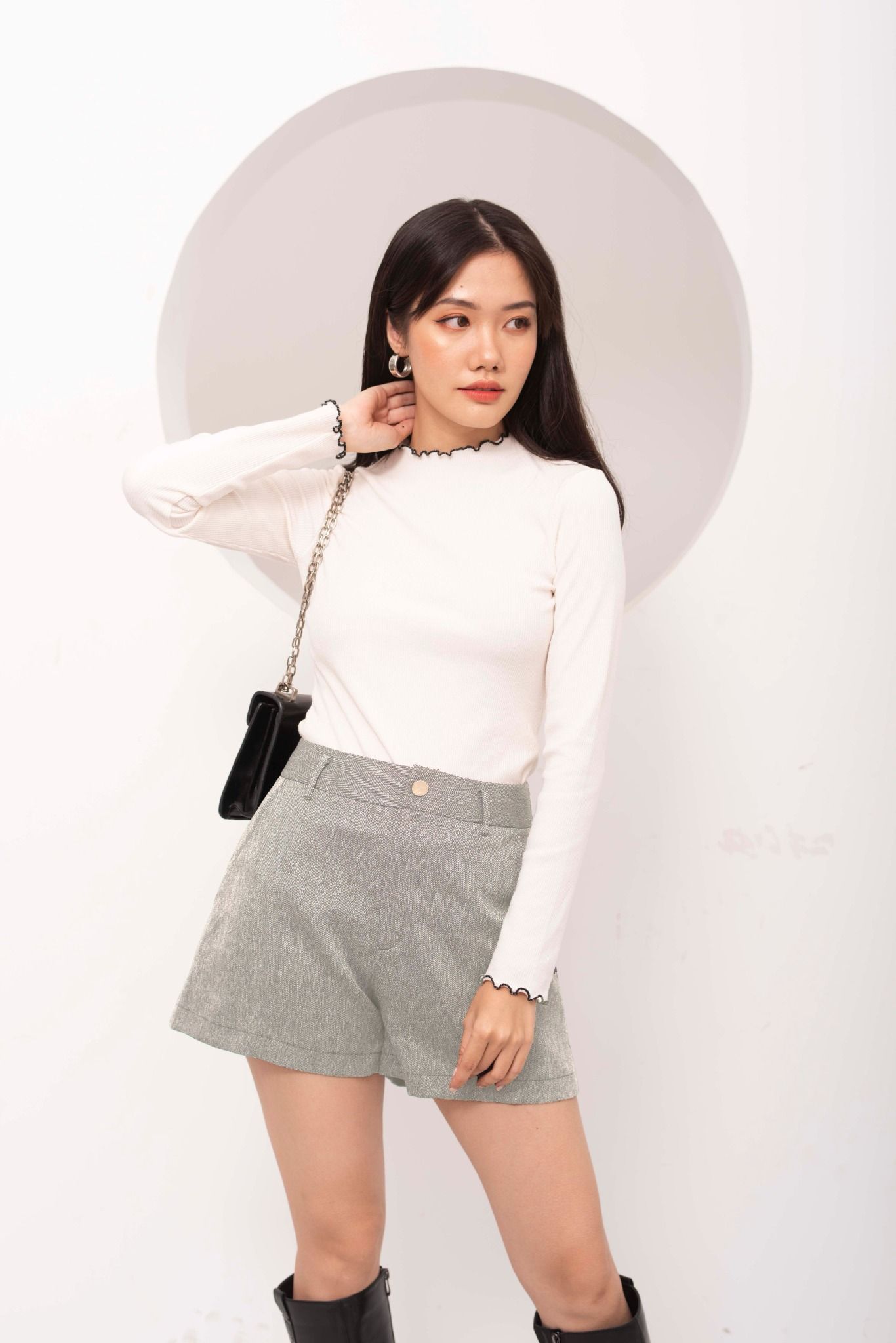 Quần short họa tiết kẻ - 5500413