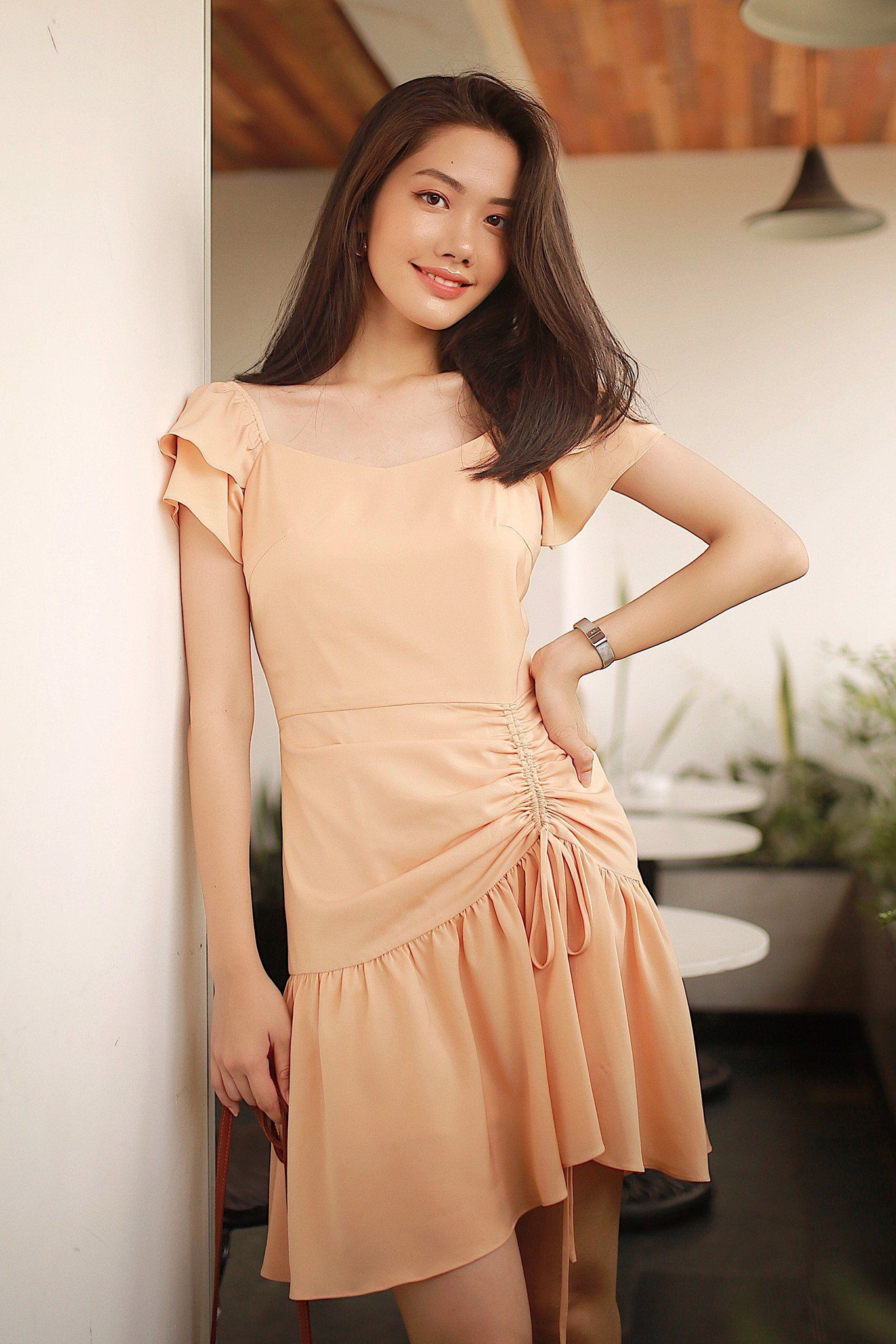 Đầm vàng cam cánh tiên 60413
