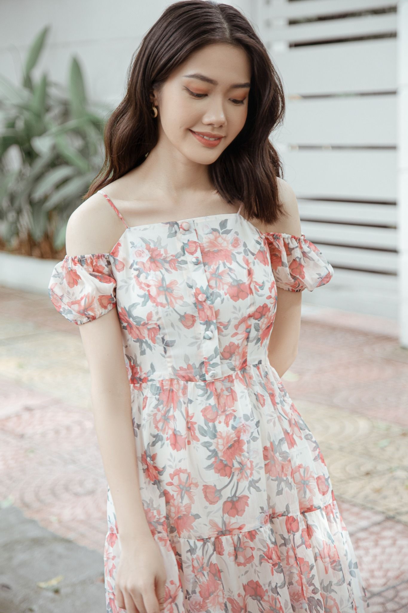 Đầm 2 dây trễ vai 21056503-1
