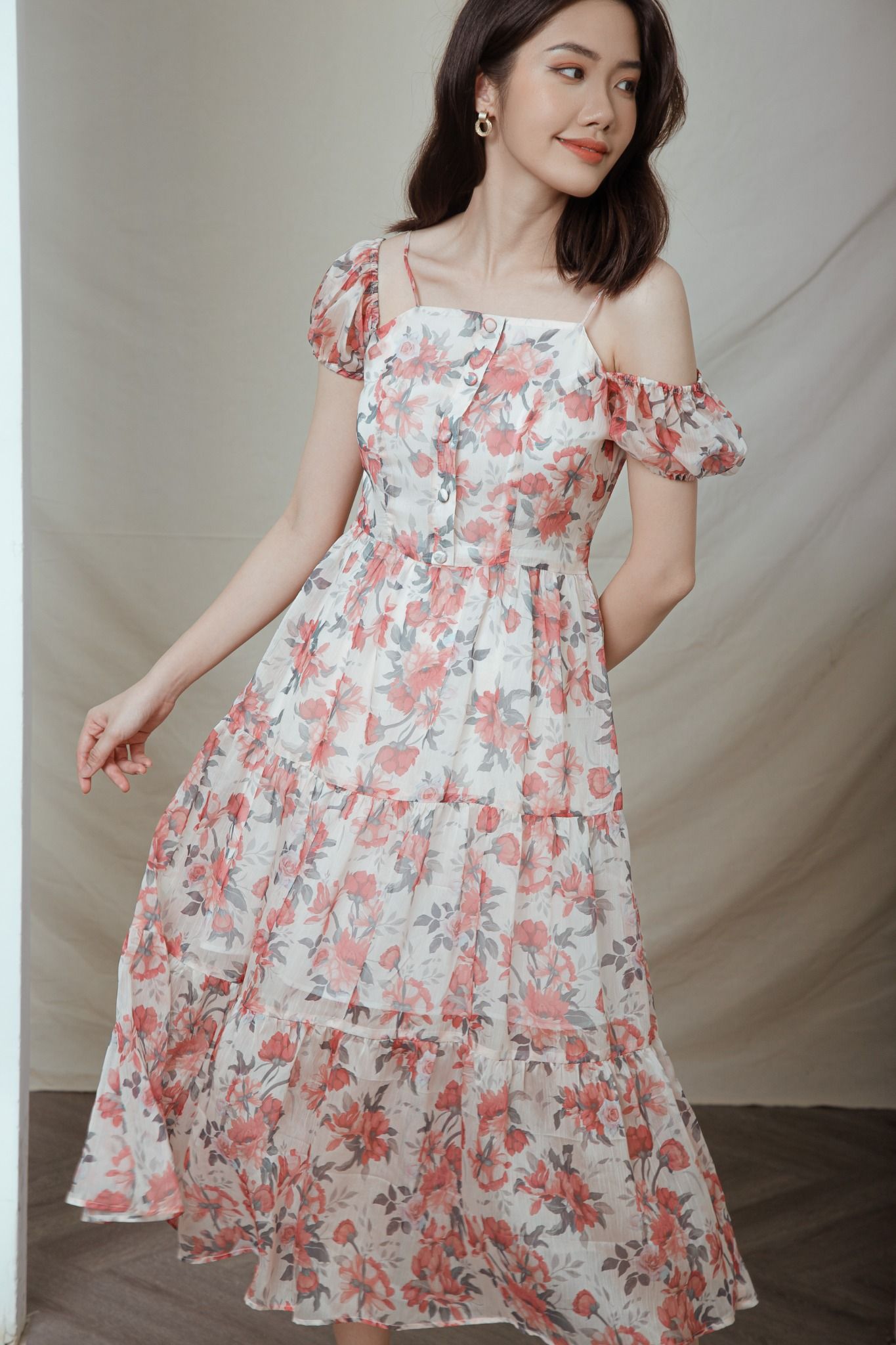 Đầm 2 dây trễ vai 21056503-1