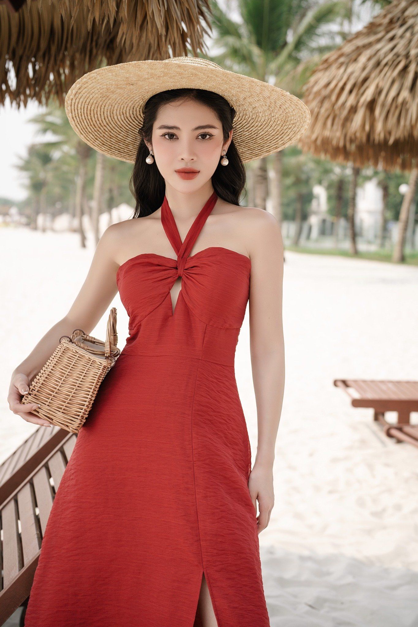 Đầm maxi đi biển rúm ngực S2382014