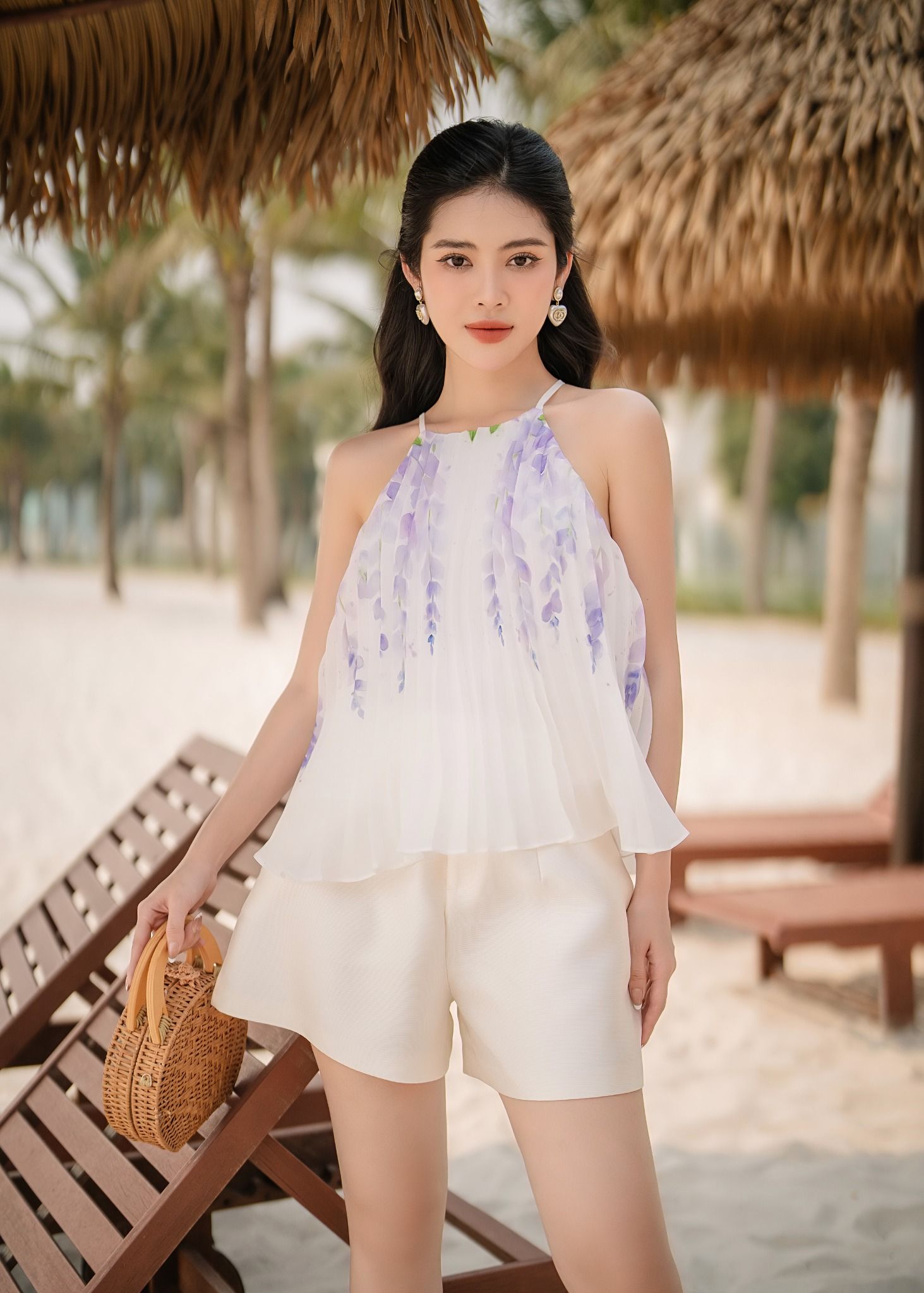 Sét bộ áo yếm kết hợp quần short dáng A KOISAN
