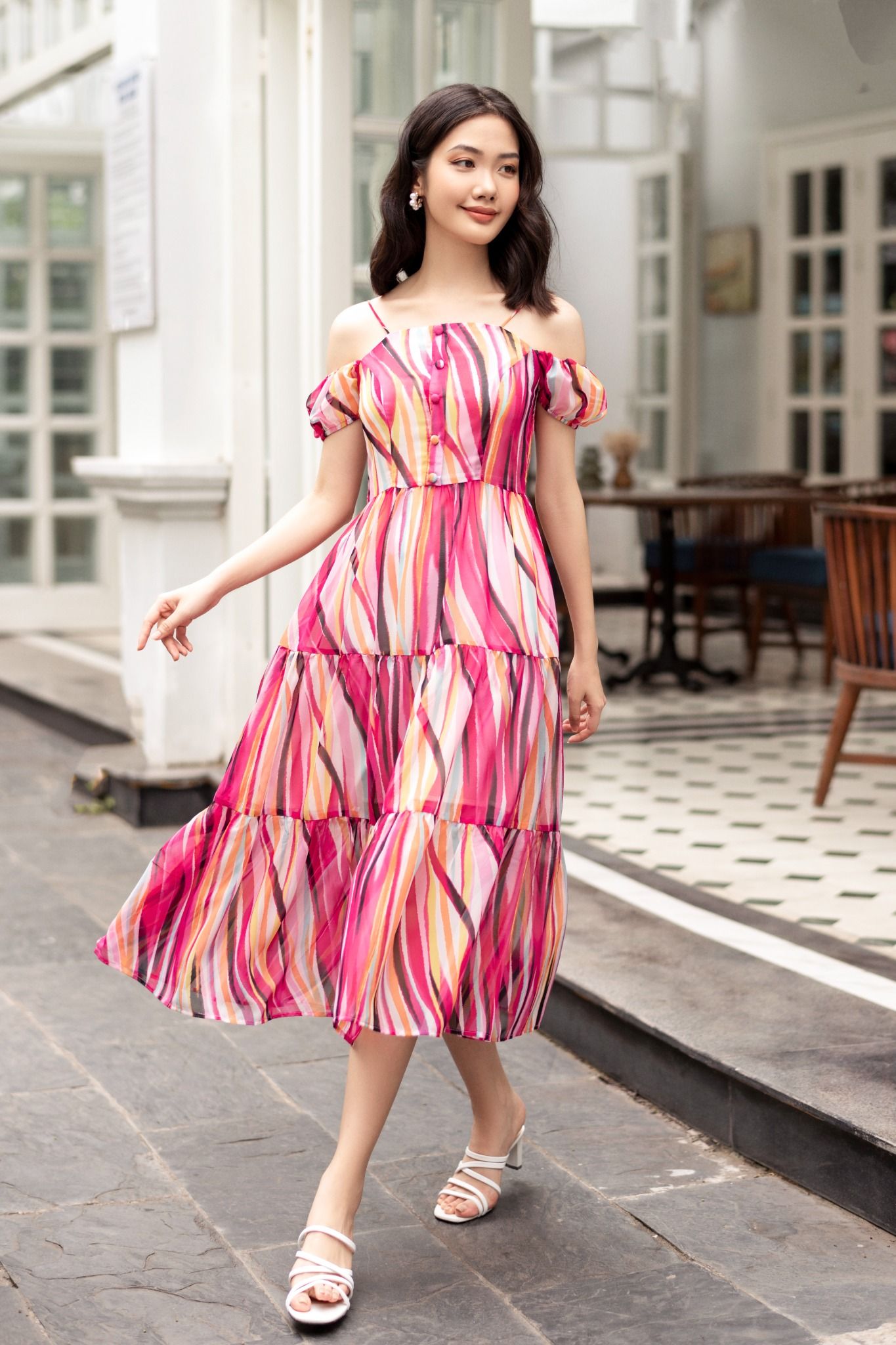 Đầm 2 dây trễ vai 21056503-2