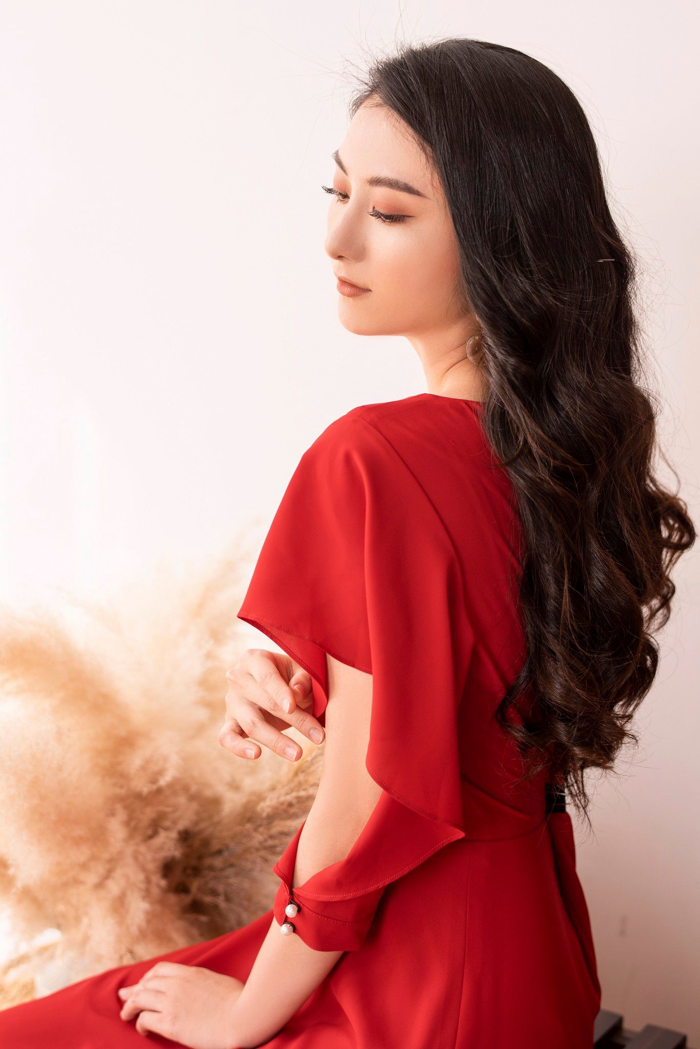 Đầm xòe vạt chéo