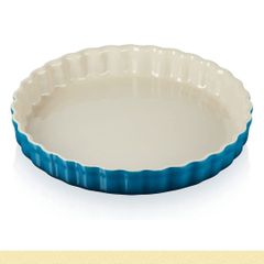 khay tron lecreuset tarte form trad 28cm deep teal mau xanh co vit