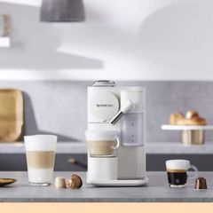 may pha cafe vien nen nespresso de longhi en510 en510 w white