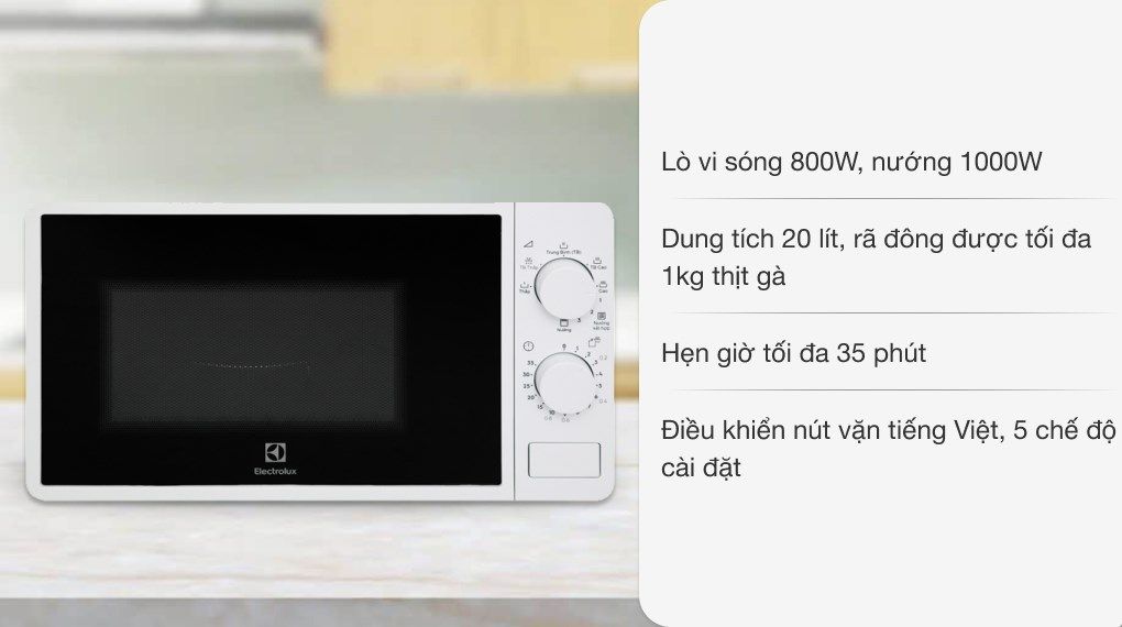 lo vi song co nuong electrolux emg20k38gwp 20 lit