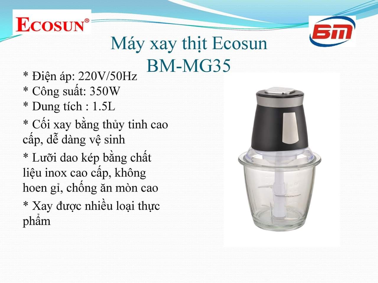 may xay thit ecosun bm mg35