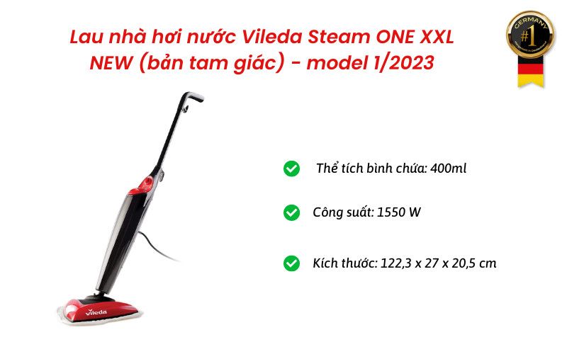 lau nha hoi nuoc vileda steam one xxl new ban tam giac model 1 2023