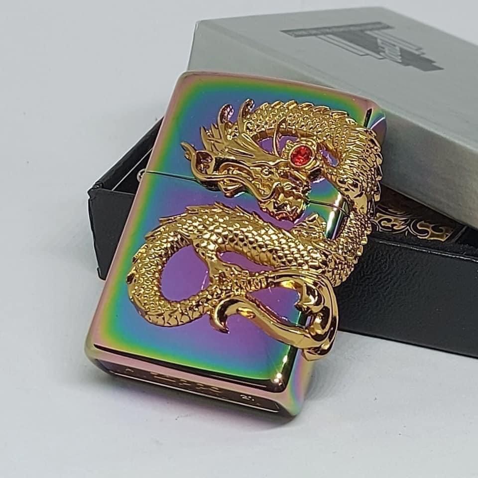 bat lua zippo dragon op rong vang made in usa