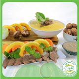 Cháo tim hầm nấm đông cô